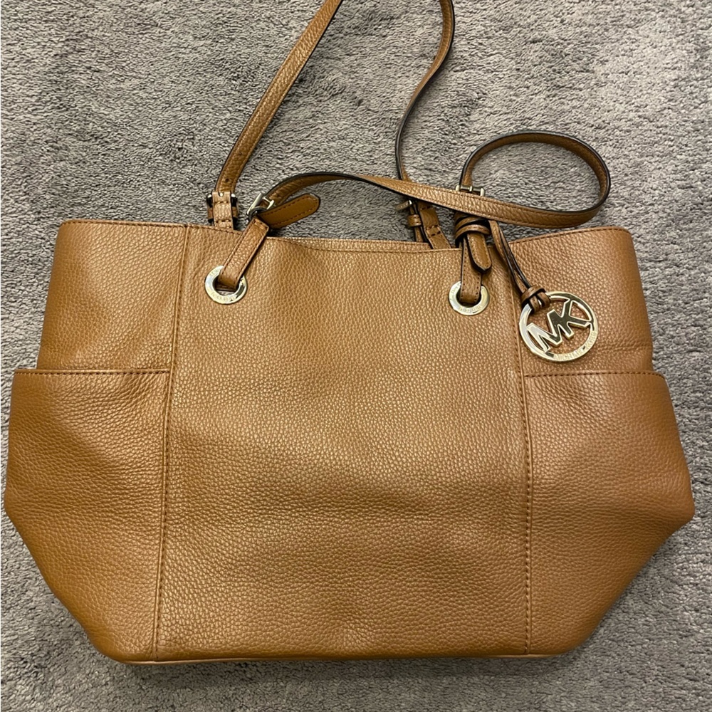 Michael Kors day/night camel colored leather purse